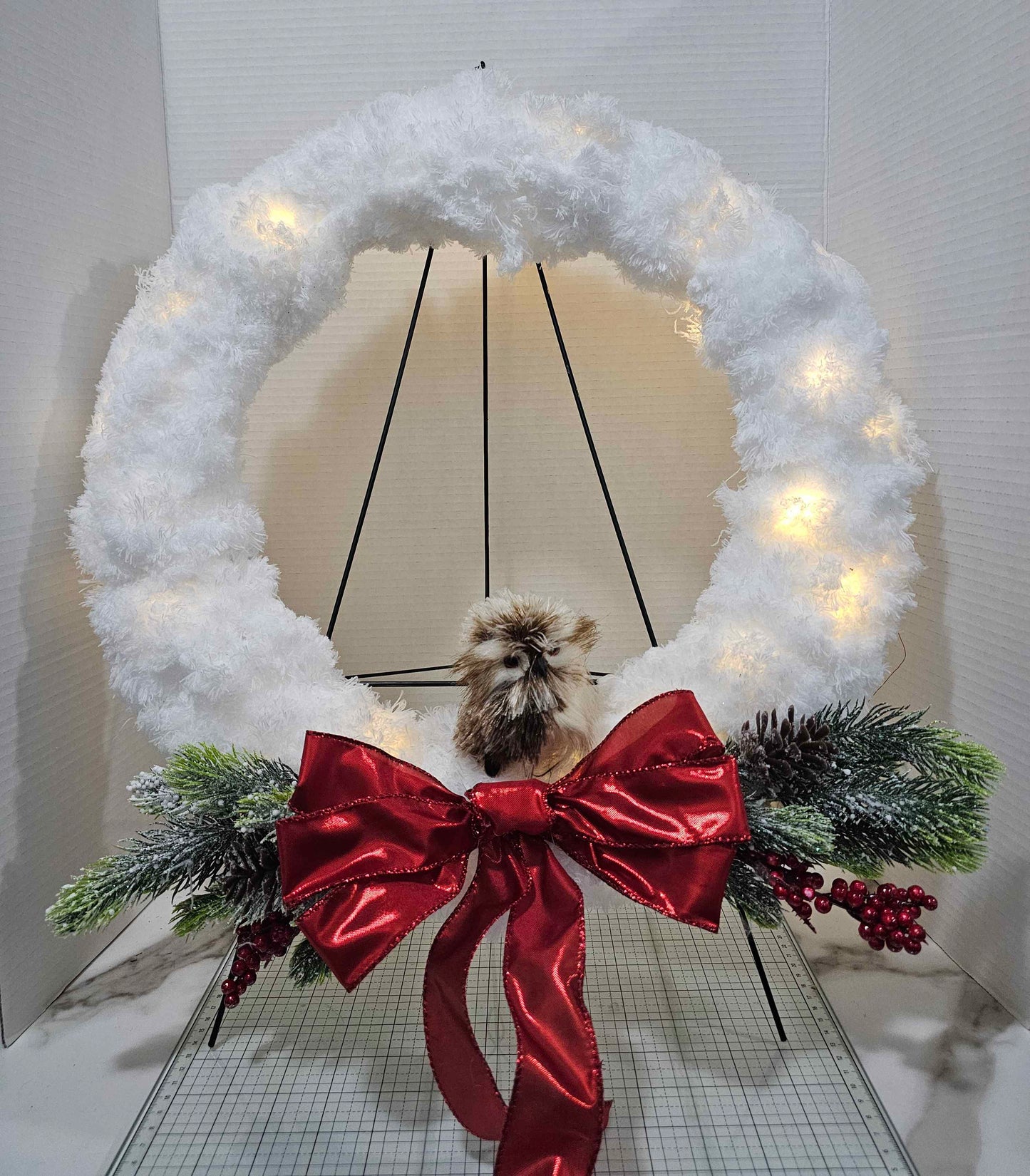 Snow Owl Wreath